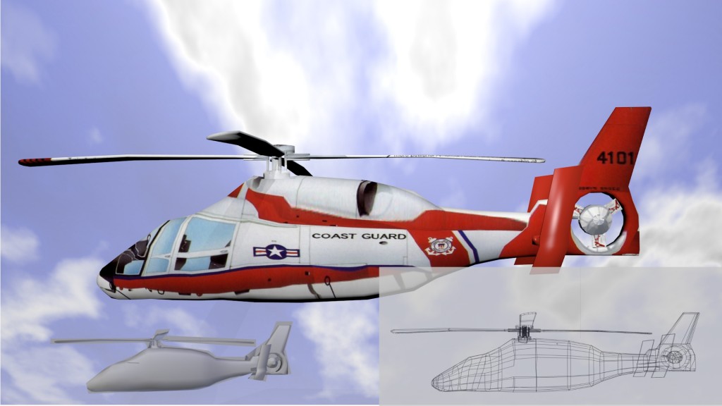 L Poly Helicopter preview image 1